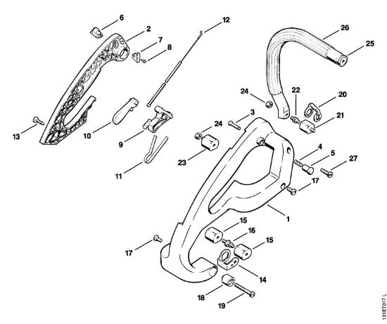 Zage z bencinskim motorjem (MS) 012 AVTEQ Rocaj AVT della Marca Stihl