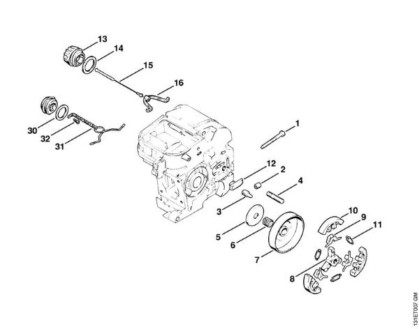 Zage z bencinskim motorjem (MS) 012 AVTEQ Sklopka della Marca Stihl