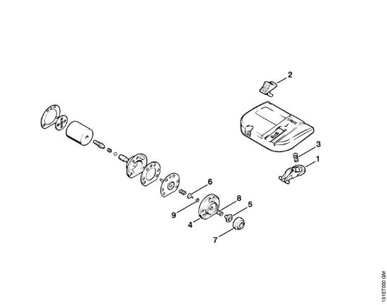 Zage z bencinskim motorjem (MS) 012 AVTEQ Zracni filter, oljna crpalka (32.88), (8.88) della Marca Stihl