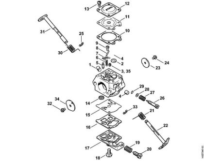 Zage z bencinskim motorjem (MS) 017 C Uplinjac WT-325 (05.2000) della Marca Stihl