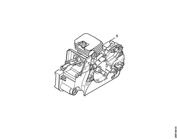Zage z bencinskim motorjem (MS) 018 Serijska številka della Marca Stihl