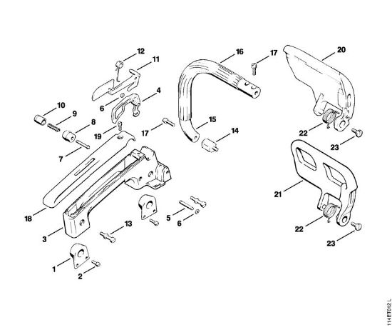 Zage z bencinskim motorjem (MS) 020 (1114) Rocaj della Marca Stihl