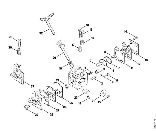 Zage z bencinskim motorjem (MS) 020 (1114) Uplinjac WA-1, WA-86 (36.80) della Marca Stihl