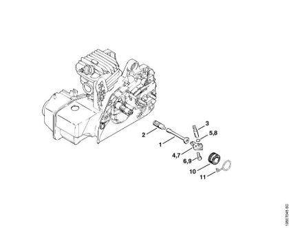 Zage z bencinskim motorjem (MS) 023 L Oljna crpalka della Marca Stihl