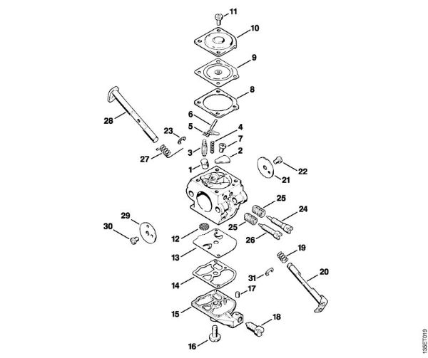 Zage z bencinskim motorjem (MS) 023 Z Uplinjac C1Q-S11 (13.94) della Marca Stihl