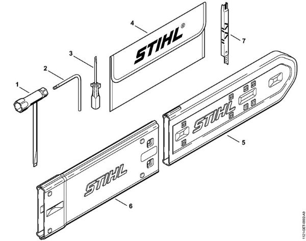 Zage z bencinskim motorjem (MS) 024 SW Orodja, pribor della Marca Stihl