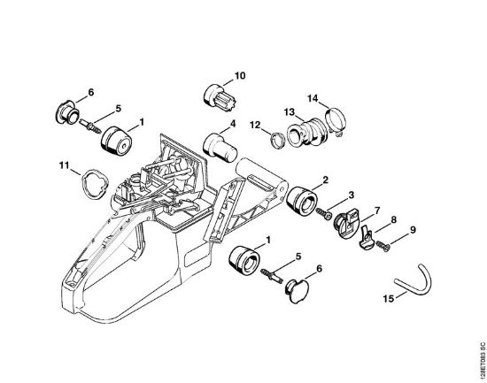 Zage z bencinskim motorjem (MS) 034 AV-sistem della Marca Stihl