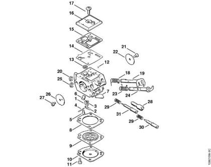 Zage z bencinskim motorjem (MS) 034 Uplinjac C3A-S19, C3A-S38 della Marca Stihl
