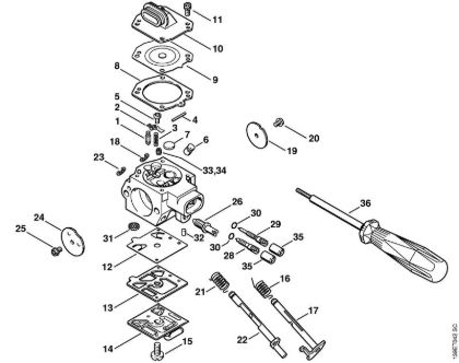 Zage z bencinskim motorjem (MS) 039 Uplinjac HD-18, HD-21 (samo USA) della Marca Stihl