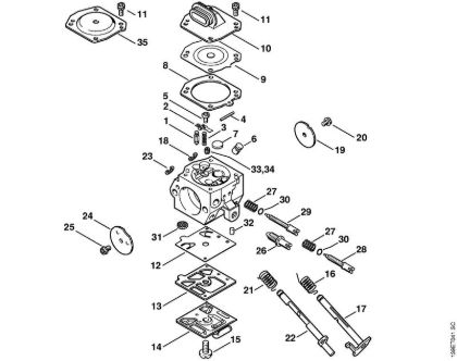 Zage z bencinskim motorjem (MS) 039 Uplinjac HD-19 della Marca Stihl