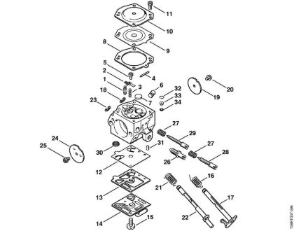 Zage z bencinskim motorjem (MS) 039 Uplinjac HD-5 della Marca Stihl