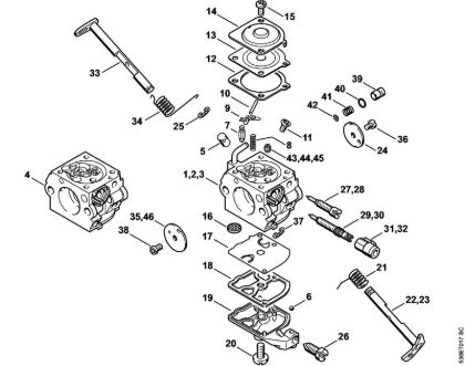 Zage z bencinskim motorjem (MS) MS 210 C-BE Uplinjac C1Q­S89, -S90, -S102, -S106 della Marca Stihl