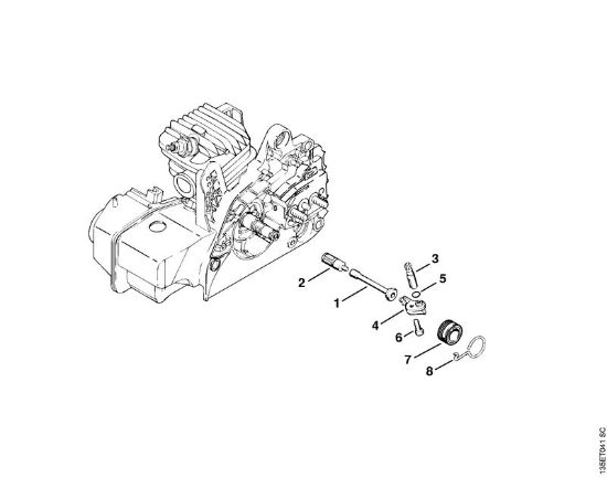 Zage z bencinskim motorjem (MS) MS 250 C-B Oljna crpalka della Marca Stihl