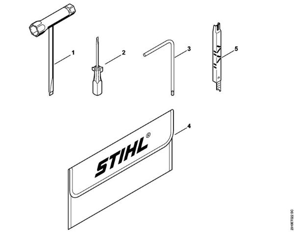 Zage z bencinskim motorjem (MS) MS 251 C-BE Orodja, pribor della Marca Stihl
