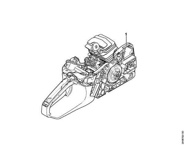 Zage z bencinskim motorjem (MS) MS 251 C-BEQ Serijska številka della Marca Stihl