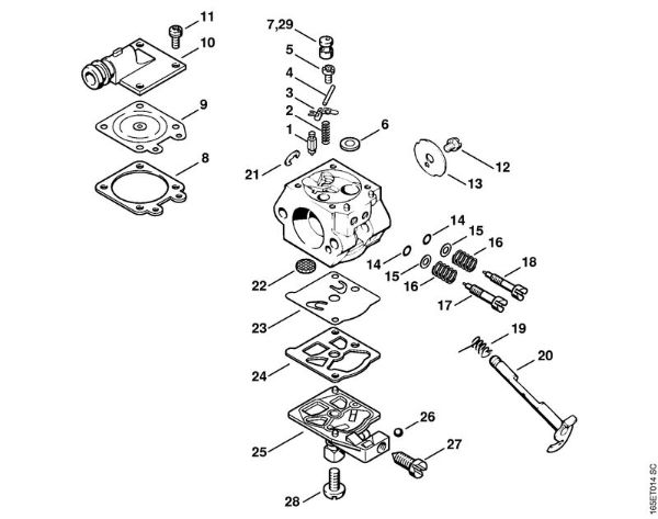 Zage z bencinskim motorjem (MS) MS 260 C-B Uplinjac WT-426   1 62 154 675, 2 62 187 361 (07.2004) della Marca Stihl