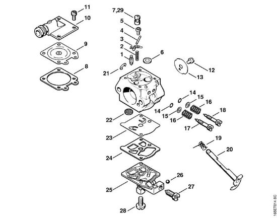 Zage z bencinskim motorjem (MS) MS 260 C-B W Uplinjac WT-426   1 62 154 675, 2 62 187 361 (07.2004) della Marca Stihl