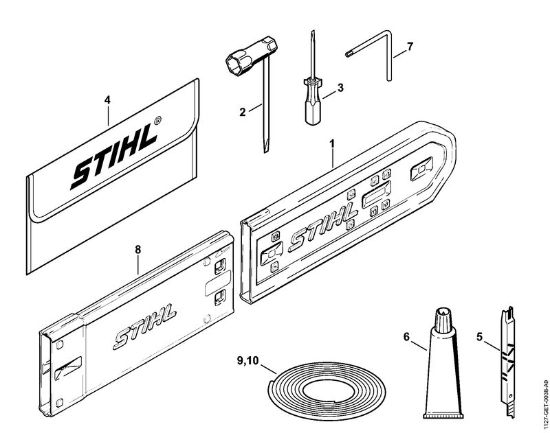 Zage z bencinskim motorjem (MS) MS 310 Orodja, posebni pribor della Marca Stihl