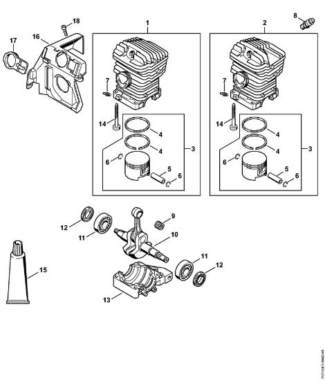 Zage z bencinskim motorjem (MS) MS 310 Valj della Marca Stihl
