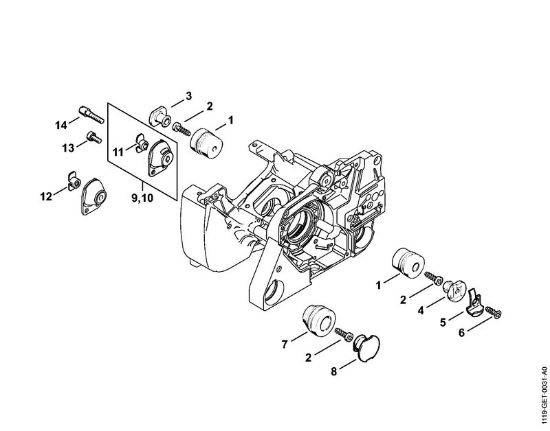 Zage z bencinskim motorjem (MS) MS 380 AV-sistem della Marca Stihl