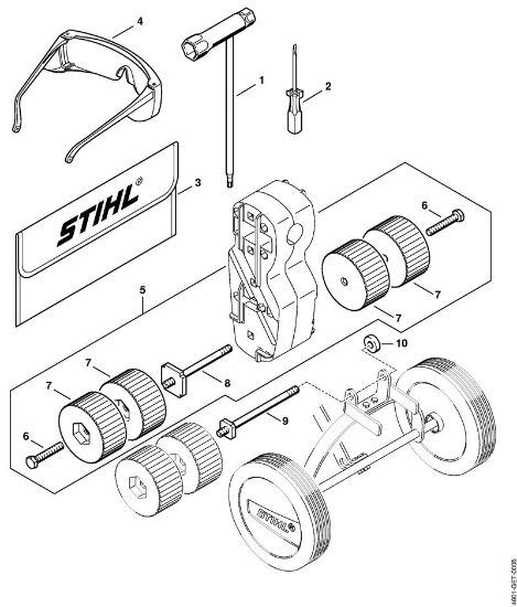 Multi motorji (MM) MM 55 Orodja, posebni pribor della Marca Stihl