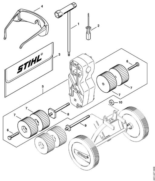 Multi motorji (MM) MM 55 Orodja, posebni pribor della Marca Stihl