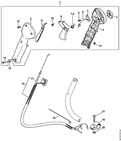 Multi motorji (MM) MM 55 Upravljalni rocaj della Marca Stihl