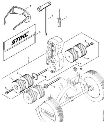 Multi motorji (MM) MM 56 Orodja, posebni pribor della Marca Stihl