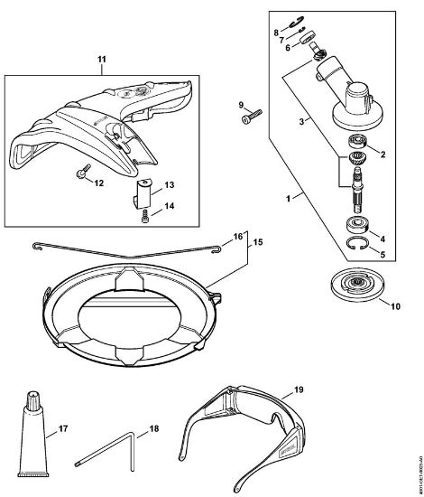 Multi orodja (-MM) FS-MM Gonilo, šcitnik della Marca Stihl