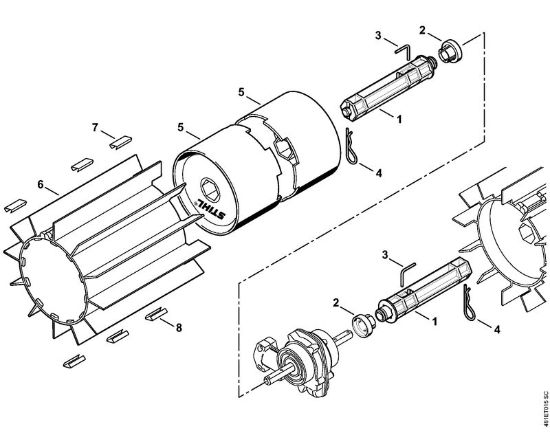 Multi orodja (-MM) KW-MM cistilni valj KW-MM della Marca Stihl