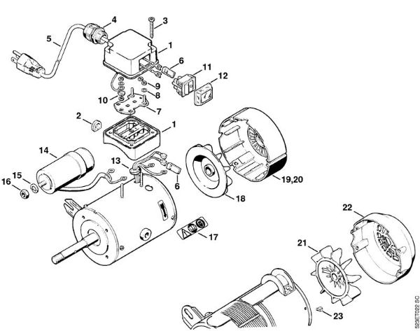 USG USG Elektromotor 110 V/60 Hz della Marca Stihl