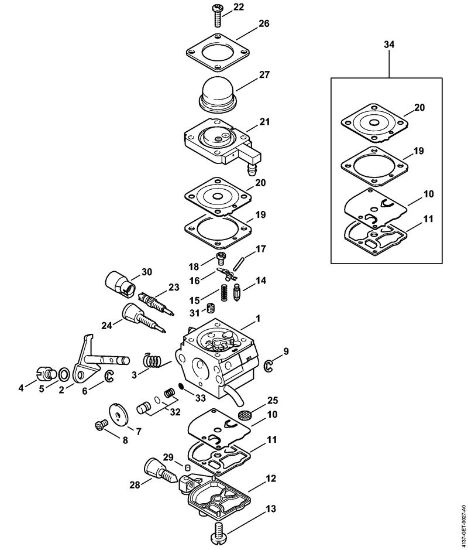 cistilni valji (KW) KW 85 Pokrov 4137/22 della Marca Stihl