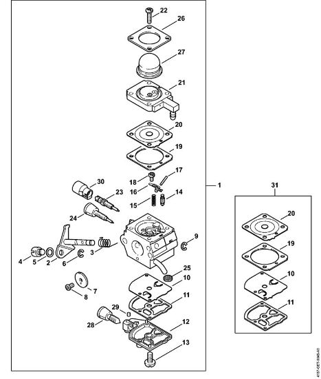 cistilni valji (KW) KW 85 Pokrov 4137/28 della Marca Stihl