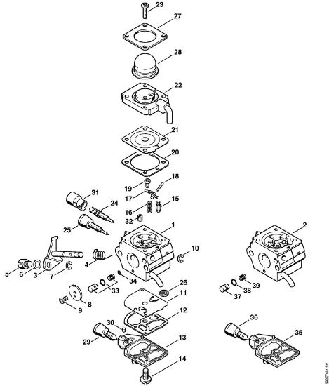 cistilni valji (KW) KW 85 Uplinjac C1Q-S157, C1Q-S69 (41.2017) (45.2009) della Marca Stihl