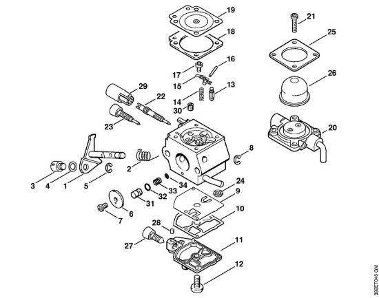cistilni valji (KW) KW 85 Uplinjac C1Q-S63 (15.2003) della Marca Stihl