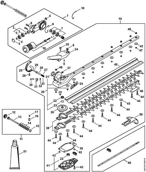 Akumulatorski obrezovalnik žive meje (HLA) HLA 135 Kotni prenosnik 145° nastavljiv, 500 mm della Marca Stihl