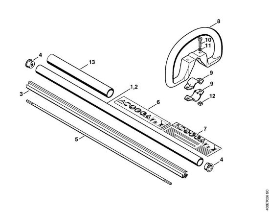 Obrezovalniki žive meje (HL) HL 45 Rocaj, okrogli rocaj della Marca Stihl