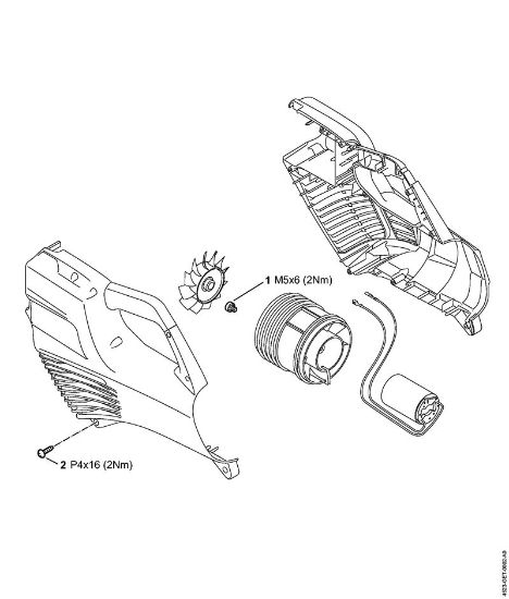 Akumulatorski pihalniki (BGA) BGA 56 Pritezni momenti della Marca Stihl