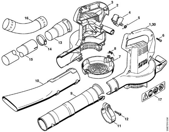 Elektricni pihalniki (BE, BGE) BE 55 Ohišje BE 55 della Marca Stihl