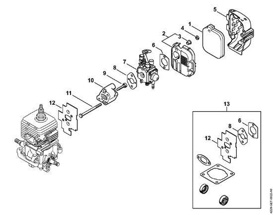 Pihalniki (BG, BR) BG 50 Uplinjac, zracni filter della Marca Stihl