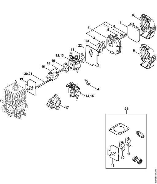 Pihalniki (BG, BR) BG 55 C Z KAT Uplinjac, zracni filter della Marca Stihl