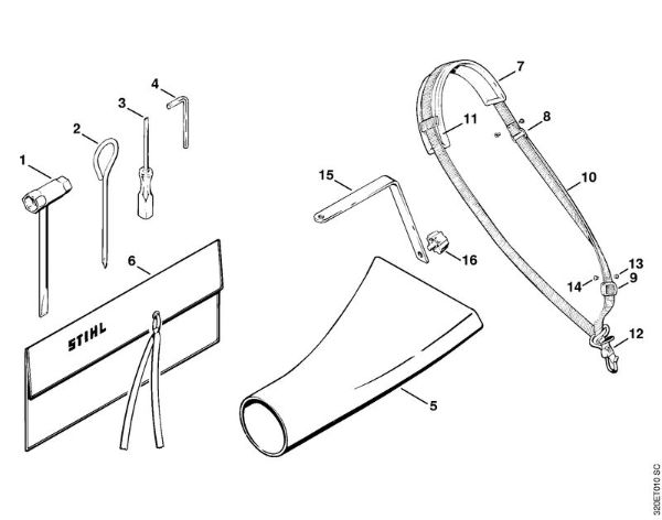 Pihalniki (BG, BR) BG 61 Orodja, posebni pribor della Marca Stihl