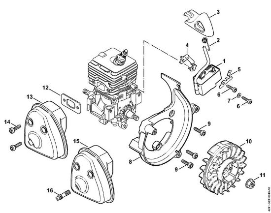 Pihalniki (BG, BR) BG 66 C-E D Vžigalna naprava, dušilec zvoka della Marca Stihl