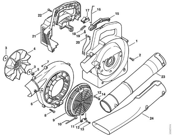 Pihalniki (BG, BR) BG 72 Ohišje puhalnika della Marca Stihl