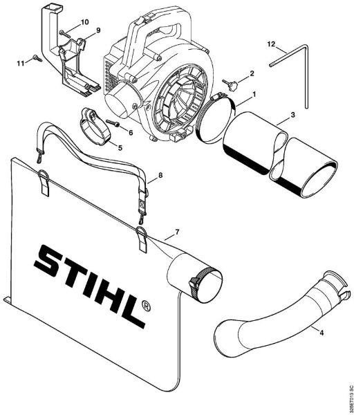 Pihalniki (BG, BR) BG 72 Sesalna naprava della Marca Stihl