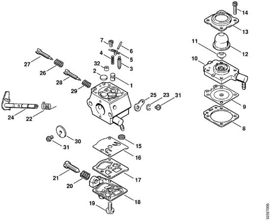 Pihalniki (BG, BR) BG 72 Uplinjac WT-253 della Marca Stihl