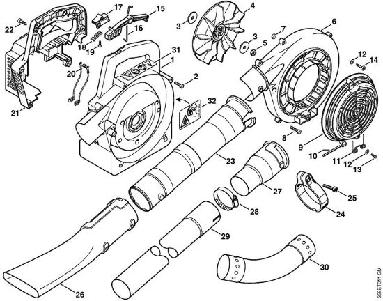 Pihalniki (BG, BR) BG 75 Ohišje puhalnika della Marca Stihl