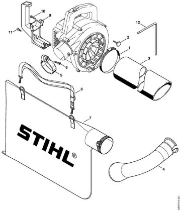 Pihalniki (BG, BR) BG 75 Sesalna naprava della Marca Stihl