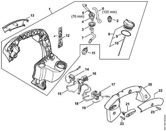 Pihalniki (BG, BR) BG 86 C-E Okvir rocaja della Marca Stihl