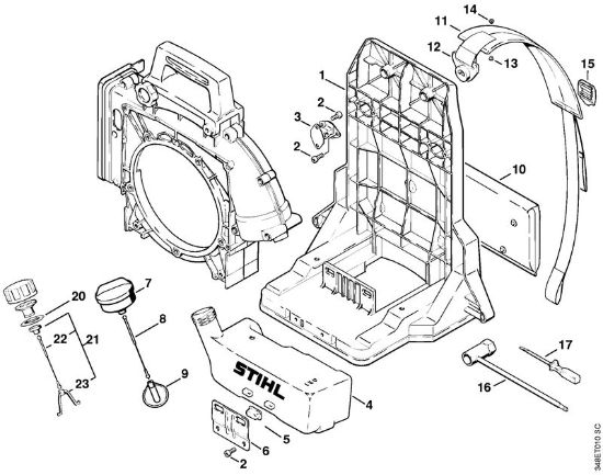 Pihalniki (BG, BR) BR 106 Hrbtna plošca della Marca Stihl